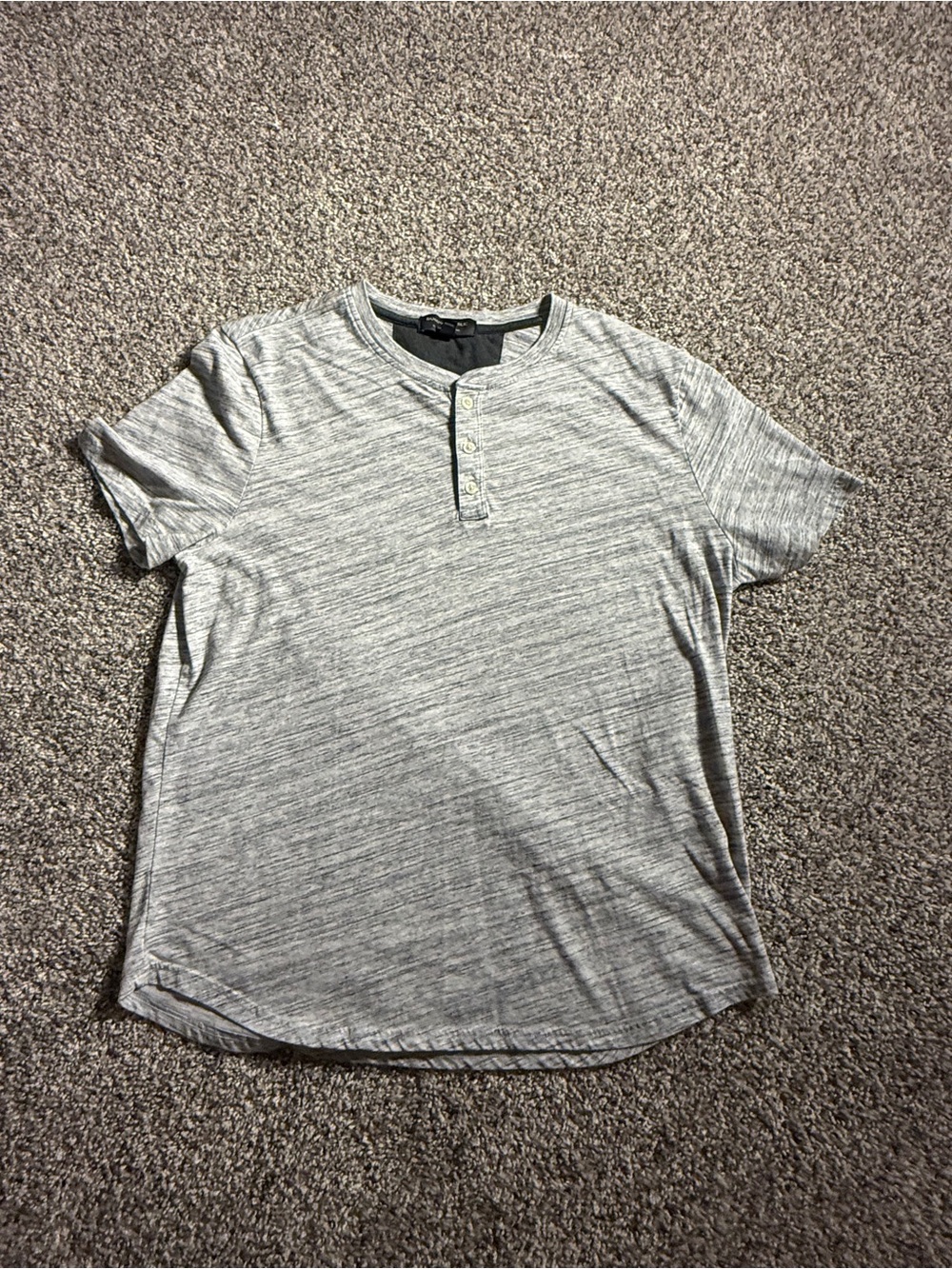 Banana Republic Men's Short-Sleeve Henley - Heather Gray